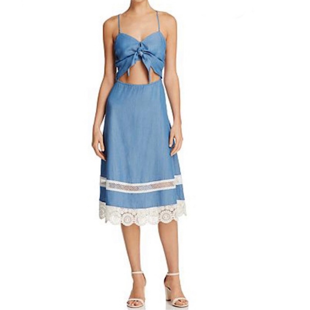 Lovers + Friends Denim Saffron Cutout Dress